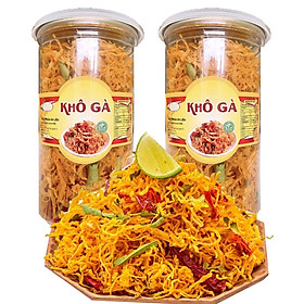 COMBO 2 HŨ KHÔ GÀ XÉ LÁ CHANH GÀ CHÀ BÔNG CAY TÂN LỘC PHÁT - MỖI HŨ 200G