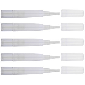 3 Colors 5pcs 5ml Clear Empty Twist Pen Cosmetic Cuticle Oil Container Liquid Lip Gloss Nail Polish Tube