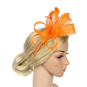 Elegant Women Girls Flower Net Fascinator Hat Hair Band Cocktail Party Headpiece