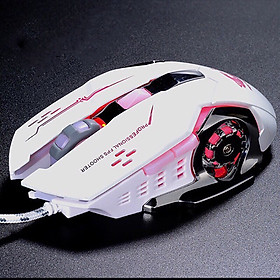 Mua Chuột Gaming Máy Tính FREE WOLF V5 PRO 2022 LED 7 Có Dây màu cực đẹp chuyên game  chỉnh được dpi
