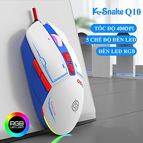 Mua Chuột có dây chuyên game K-SNAKE Q10 có đèn led RGB 5 chế độ với tốc độ chuột lên đến 4000DPI - HÀNG CHÍNH HÃNG