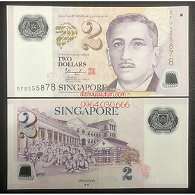 Mua Tiền Đông Nam Á  2 dollars polymer Singapore sưu tầm