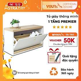 Mua Tủ Giày Dép Thông Minh Bằng Gỗ BEYOURs 1 Tầng Premier White- Nội Thất Phòng Khách