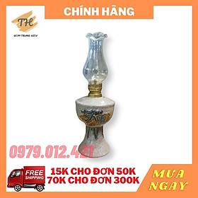 Mua Đèn dầu Bát Tràng men rạn đắp nổi