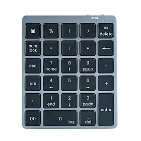 N970 28 Keys Wireless Numeric Keyboard Financial Accounting Office Keyboard BT+USB Dual-mode Connection