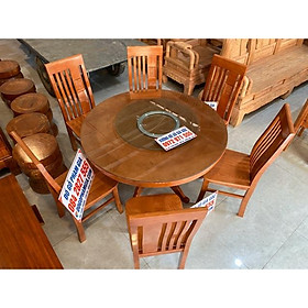 Mua Bàn ăn hình tròn 6 ghế gỗ sồi