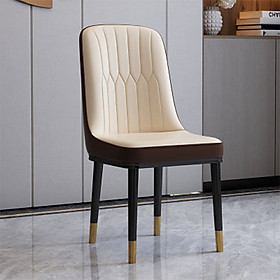 Ghế bàn ăn da nappa chân sắt titan (kt 92x45x46cm)
