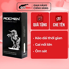 Bao cao su Rocmen Long Shock - Kéo dài thời gian - Hộp 12 cái