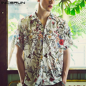 (Leisure style) INCERUN Hawaiian Men Shirts Stag Party Holiday Casual Fancy Short Sleeve Shirt Top