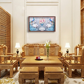 Mua D803 01 Tranh kính Chim Công (được chọn mẫu)