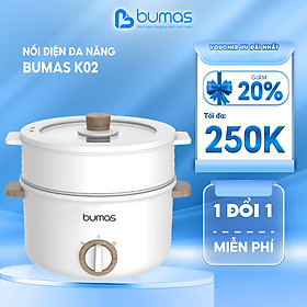Mua Nồi Lẩu Điện Đa Năng BUMAS K02 - Dung Tích 2.5L  Chống Dính  Nấu Lẩu  Nấu Ăn Đa Năng Cho Gia Đình Hàng chính hãng BUMAS