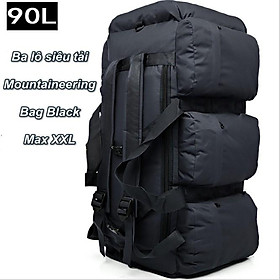 Túi Ba lô đeo vai đi phượt 90L Mountaineering Bag Black Max XXL  