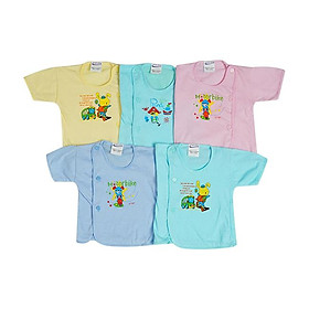 5 Áo Sơ Sinh bác sĩ Tay ngắn Màu Cho Bé 2 - 12kg (chọn 1 trong 5 size)
