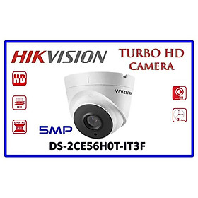 CAMERA Hikvision  HD-TVI 5MP hồng ngoại 40m DS-2CE56H0T-IT3F (Dome) - Hàng Chính Hãng