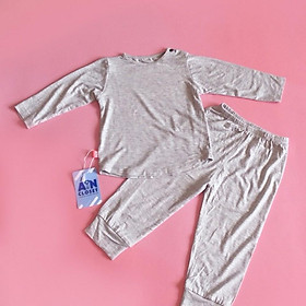 Bộ quần áo dài unisex Xám trơn thun tre - AICDBGBYNYFV - AIN Closet