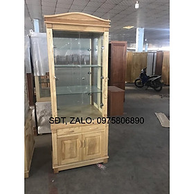 Mua TỦ R Ư Ợ U GỖ SỒI CHỮ NHẬT  TỦ TRƯNG TRANG TRÍ  TỦ GỖ TRƯNG BÀY