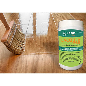 Mua Sơn phủ bóng/mờ gỗ  không dung môi  nhẹ mùi  hệ nước - Lotus acrylic lacquer for wood