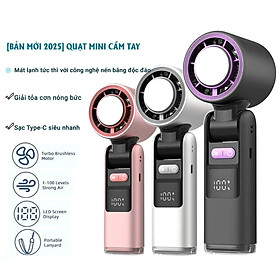 Mua Quạt sạc mini Cầm Tay K801  sạc nhanh  màn hình LED - Quạt sò lạnh - Hàng chính hãng