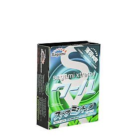 Bcs Hộp 3 Chiếc Sagami Xtreme Spearmint Nhật Bản - Hương Bạc Hà Mát Lạnh