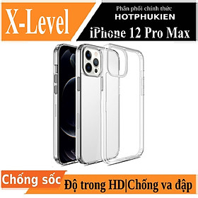 Ốp lưng dành cho iPhone 12 / 12 Pro / 12 Pro Max chống sốc trong suốt siêu mỏng 0.88mm hiệu X-Level Sparkling Series độ trong tuyệt đối, chống trầy xước, chống ố vàng, tản nhiệt tốt - hàng nhập khẩu