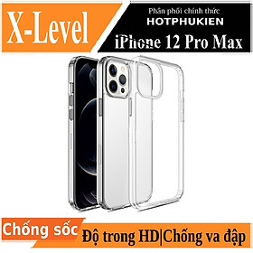 Ốp lưng dành cho iPhone 12 / 12 Pro / 12 Pro Max chống sốc trong suốt siêu mỏng 0.88mm hiệu X-Level Sparkling Series độ trong tuyệt đối, chống trầy xước, chống ố vàng, tản nhiệt tốt - hàng nhập khẩu