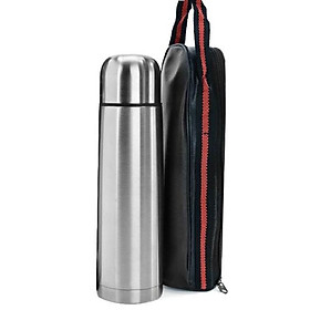 Bình Giữ Nhiệt Inox 1000ml Có Túi Bọc Tiện Dụng