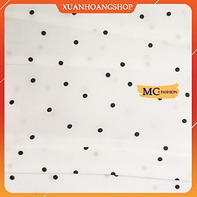 Áo Sơ Mi Nữ Ngắn Cộc Tay, Cổ Đức Đẹp, Công Sở, Họa Tiết Chấm Bi, 3 Màu( Vàng-Xanh Tím Than-Trắng) Mc Fashion A0257