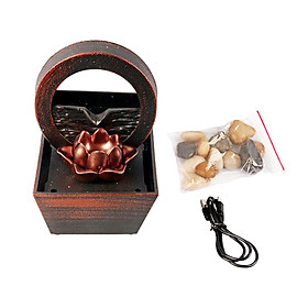 Tabletop Fountain Indoor Fountain Waterfall Feng Shui Ornament Meditation Fountain Desktop Fountain for Office Indoor Bedroom