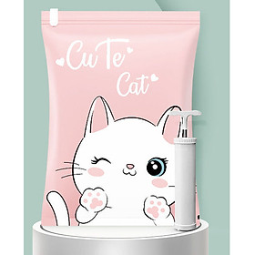Mua Combo 11 Túi hút chân không đựng chăn  quần áo  ga gối hình chú mèo hồng