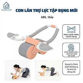 Con Lăn Trợ Lực Tập Bụng 2 Bánh Thế Hệ Mới, Dụng Cụ Plank Giảm Mỡ Bụng Tại Nhà Có Đồng Hồ, Thiết Kế Để Tay Tiện Dụng - HÀNG CHÍNH HÃNG MINIIN