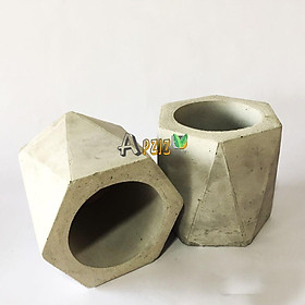 Mua Chậu xi măng để bàn hình kim cương giá xưởng Apziz -  Quý khách thân mến lưu ý không bao gồm cây
