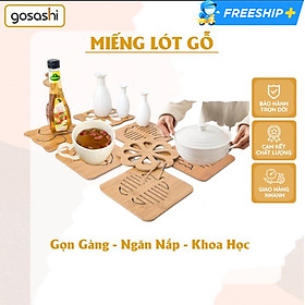 Mua Miếng Lót Nồi Bát Cốc Chén Bằng Gỗ Chống Trượt Hàng chính hãng Gosashi MLG- dễ dàng sử dụng  thiết kế hiện đại