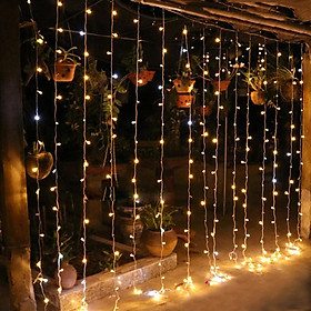 Mua Dây đèn led thả rèm trang trí ngang 3m x dọc 2m