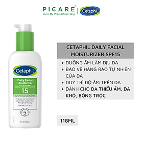 Sữa Dưỡng Ẩm Chống Nắng Dịu Lành Cho Da Nhạy Cảm Cetaphil Daily Facial Moisturizer SPF15 118ml