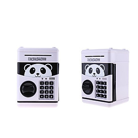 2x Panda Style Piggy Bank Password Cash Coin Saving Box Kid Festival Gift