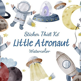 sticker thiết kế - sticker sheet little astronaut - trang trí sổ tay, nhật kí bullet journal