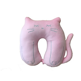 Mua Gối quàng cổ chũ U mèo hồng có đuôi - Hàng Việt Nam (29x29x9)