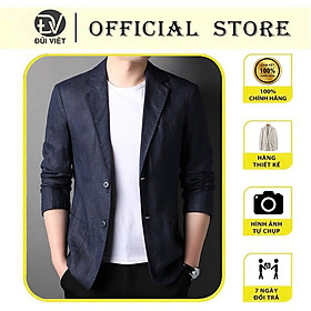 Áo vest blazer Linen nam, Áo blazer nam công sở chất vải linen tự nhiên mềm mại thời trang Đũi Việt