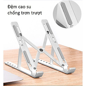 Mua Giá đỡ nhôm  kệ đỡ laptop  đế tản nhiệt cho macbook  máy tính 9 nấc điều chỉnh độ cao