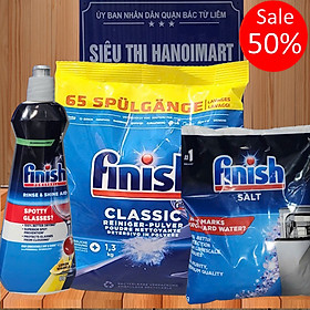 Combo bột bóng muối Finish cho máy rửa chén