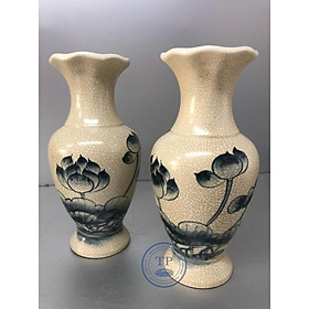 Mua Combo 2 chiếc lọ cắm hoa thờ bằng sứ hoa sen -Đồ thờ cúng phong thủy AN2021193