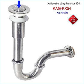 Mua Xả chậu lavabo KAG-KX54 Inox SUS304  bộ xả nhấn lavabo sứ Inox dày cao cấp xả nước nhanh sử dụng tốt