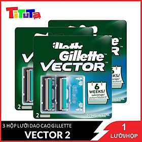 Combo 3 Lưỡi Dao Cạo Gillette Vector 2