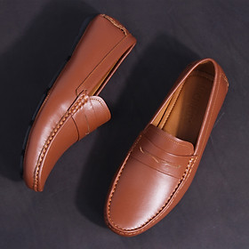 Giày MICHILUX Da Bò Thật Chính Hãng Penny Moccasin CIEMS Màu Nâu Bò