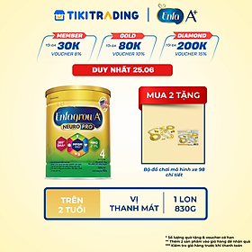 Sữa bột Enfagrow A+ Neuropro 4 830g với DHA giúp phát triển não bộ cho trẻ từ 2–6 tuổi