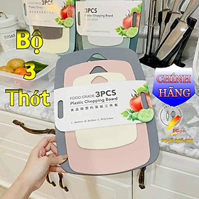 Mua Bộ 3 Thớt Kháng Khuẩn Hàn Quốc Cao Cấp Chống Trơn Chống Xước - 3 Cỡ Size Thái Hoa Quả   Đồ Sống   Đồ Chín