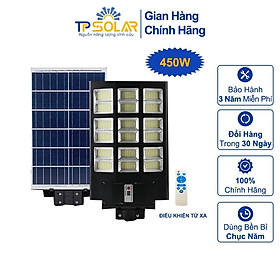 Mua Đèn Đường Liền Thể 3 Mặt Năng Lượng Mặt Trời TP Solar TP-D450N Công Suất 450W Chống Nước IP65  Độ Bền Cao
