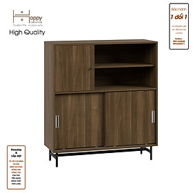 [Happy Home Furniture] LUCA, Tủ lưu trữ cánh lùa - Chân sắt, 108cm x 40cm x 120cm ( DxRxC), TCL_015