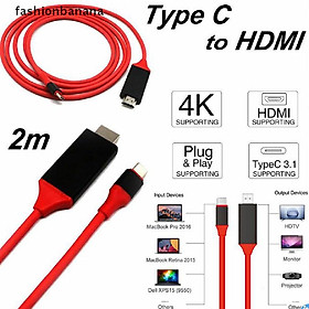 Cáp Chuyển Đổi USB-C Type C Sang HDMI AV TV USB 3.1 4K HD Video Chất Lượng Cao