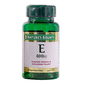 Viên Uống Nature's Bounty Vitamin E 400 IU (30 Viên) - Vàng